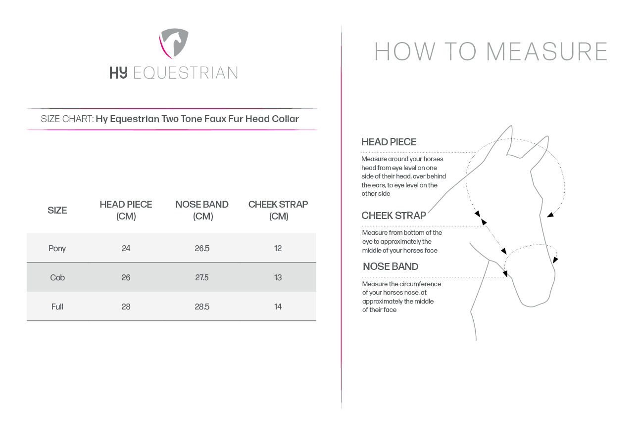 Hy Equestrian Hy Equestrian Two Tone Faux Fur Head Collar